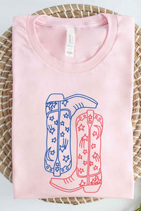 AMERICAN COWBOY BOOTS GRAPHIC PLUS SIZE TEE