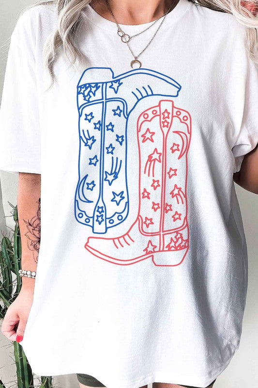 AMERICAN COWBOY BOOTS GRAPHIC PLUS SIZE TEE