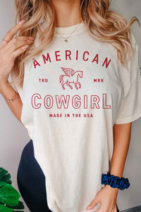 AMERICAN COWGIRL OVERSIZED TEE  T-SHIRT