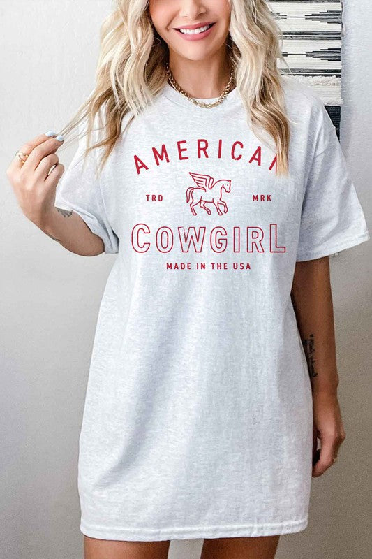 AMERICAN COWGIRL OVERSIZED TEE  T-SHIRT