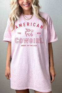 AMERICAN COWGIRL OVERSIZED TEE  T-SHIRT