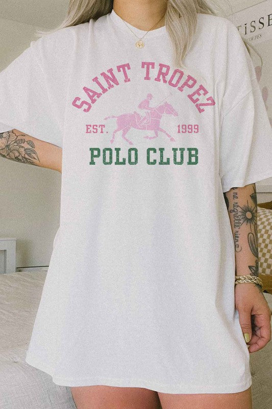 SAINT TROPEZ POLO CLUB OVERSIZED TEE