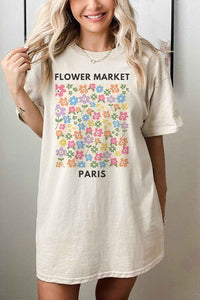 PARIS FLOWER MARKET OVERSIZED GRAPHIC TEE