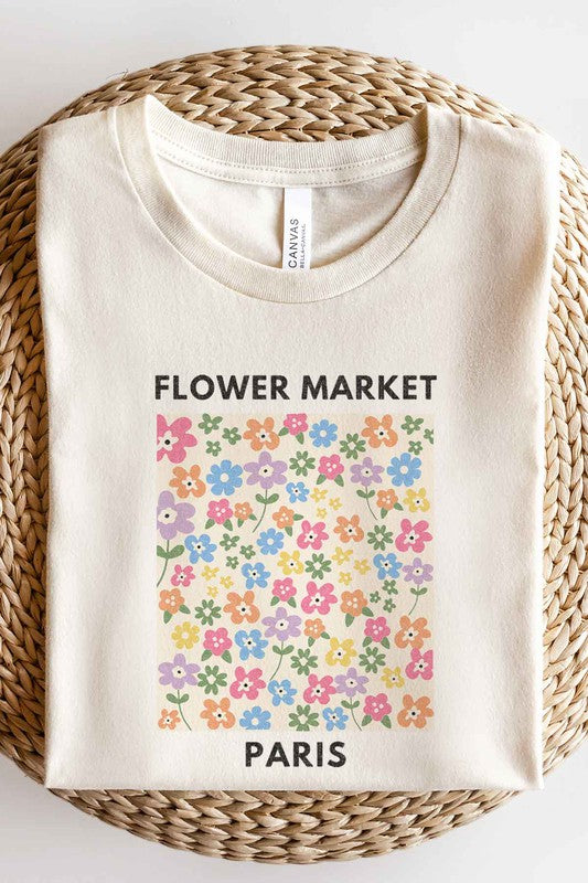 PARIS FLOWER MARKET GRAPHIC TEE / T-SHIRT