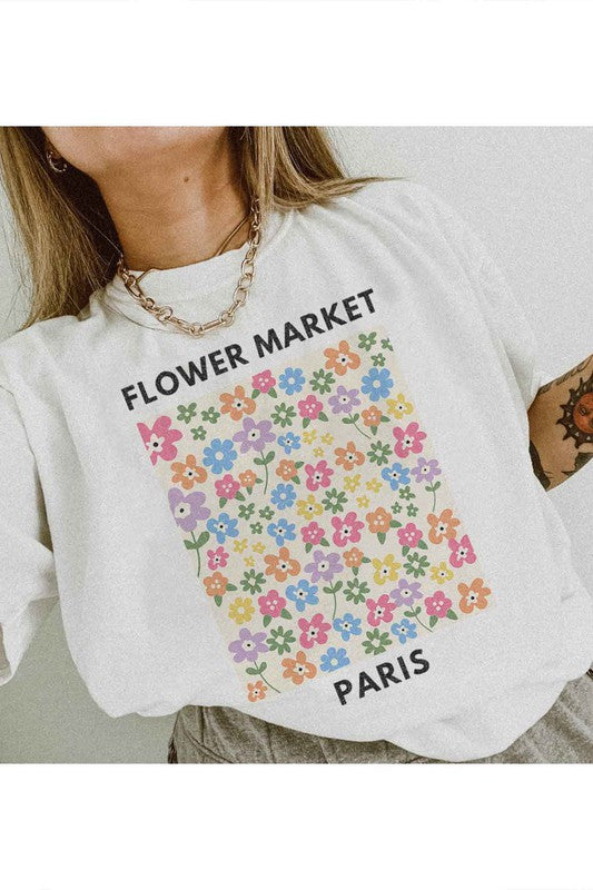 PARIS FLOWER MARKET GRAPHIC TEE / T-SHIRT