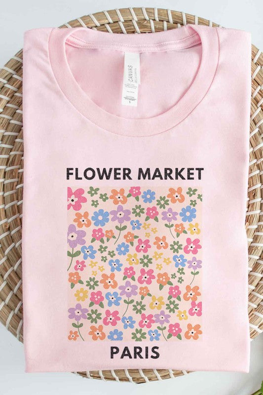 PARIS FLOWER MARKET GRAPHIC TEE / T-SHIRT