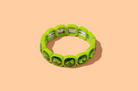 Enamel Stretch Bracelet - Rounded Gems - Elise - Asst Colors