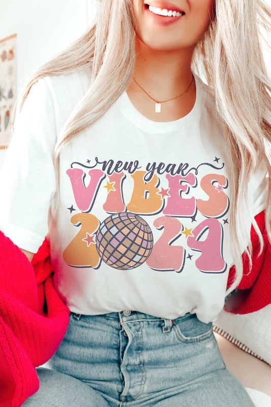 GROOVY NEW YEAR VIBES 2024 Graphic Tee