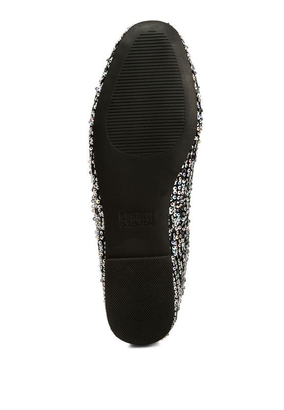 Lettie Sequin Embellished Ballet Flats