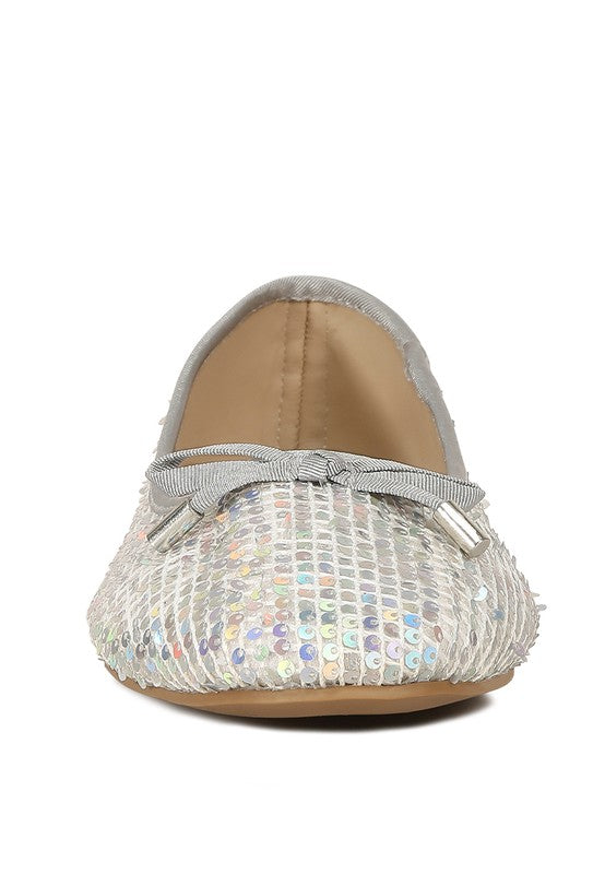 Lettie Sequin Embellished Ballet Flats