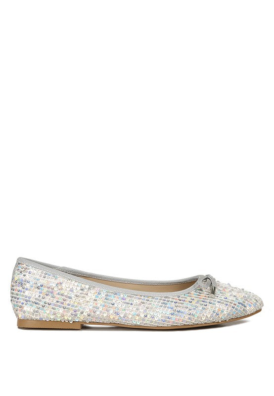 Lettie Sequin Embellished Ballet Flats