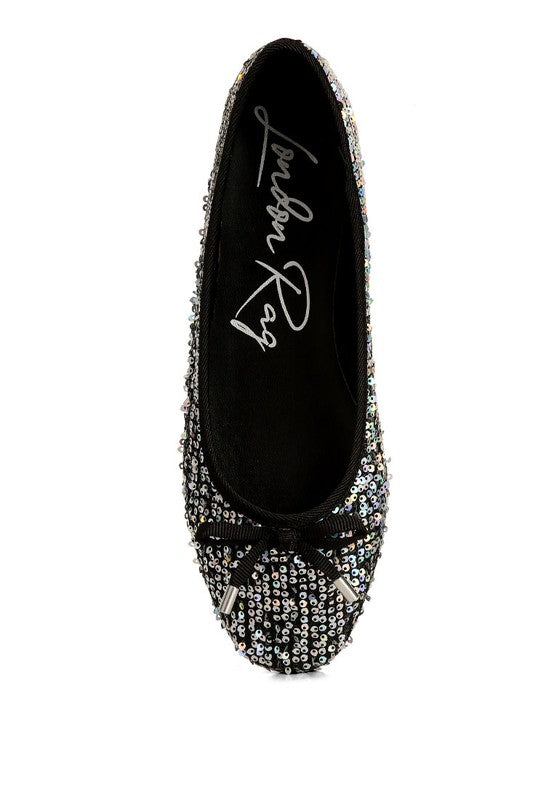 Lettie Sequin Embellished Ballet Flats