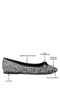 Lettie Sequin Embellished Ballet Flats