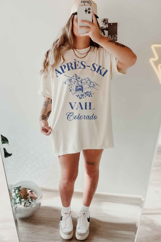 APRES SKI VAIL COLORADO OVERSIZED TEE