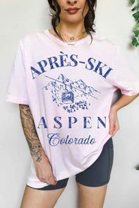 APRES SKI ASPEN COLORADO OVERSIZED TEE