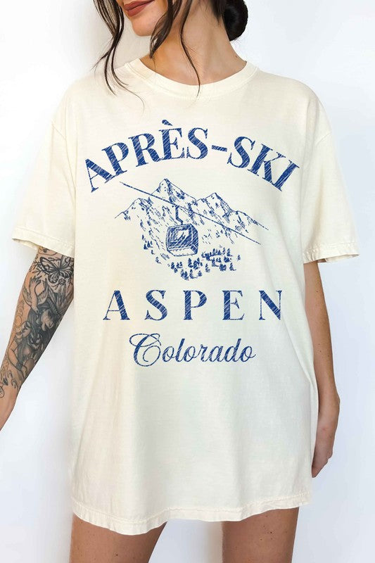 APRES SKI ASPEN COLORADO OVERSIZED TEE