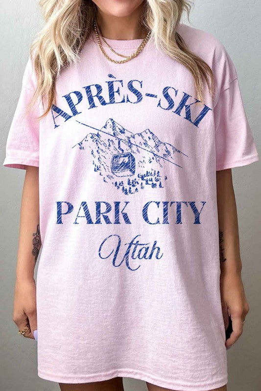 APRES SKI PARK CITY UTAH OVERSIZED TEE