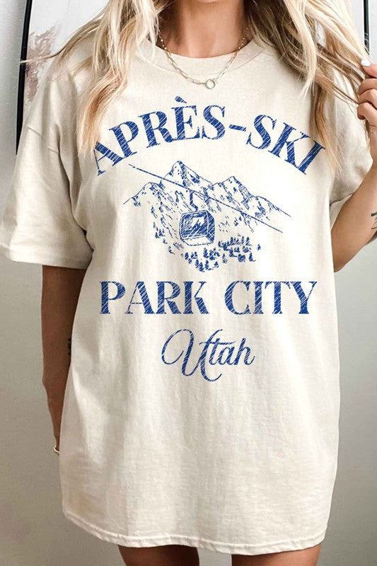 APRES SKI PARK CITY UTAH OVERSIZED TEE