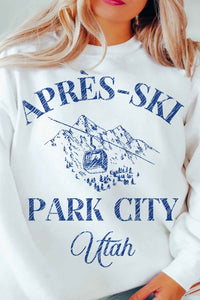 APRES SKI PARK CITY UTAH OVERSIZED SWEATSHIRT