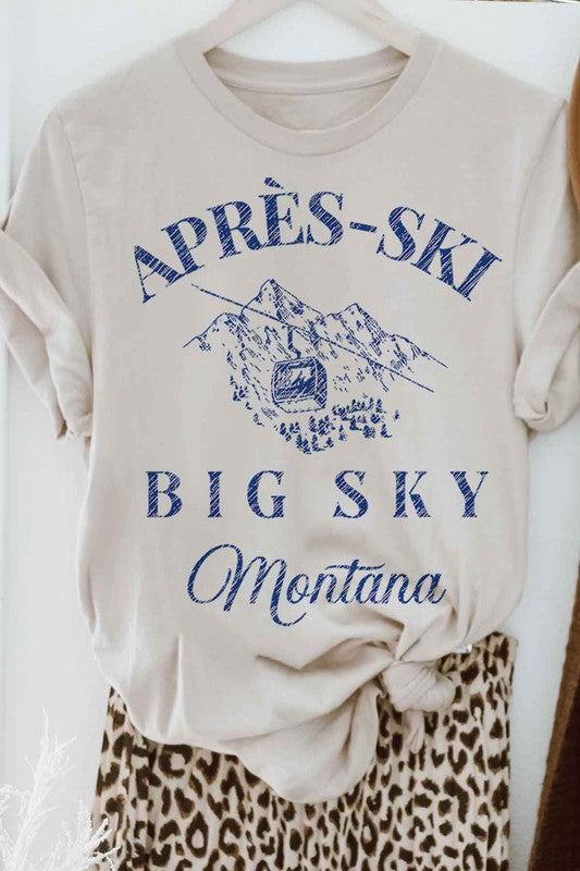 APRES SKI BIG SKY MONTANA GRAPHIC TEE