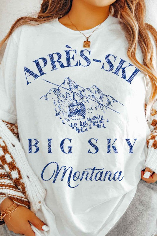 APRES SKI BIG SKY MONTANA GRAPHIC TEE