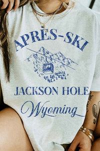 APRES SKI JACKSON HOLE WYOMING GRAPHIC TEE