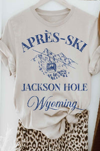 APRES SKI JACKSON HOLE WYOMING GRAPHIC TEE