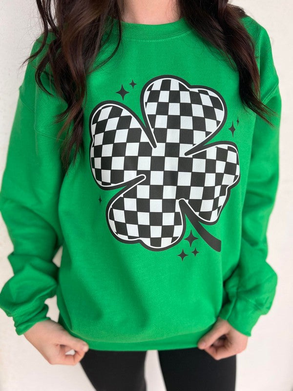 Checkered Clover Sweatshirt