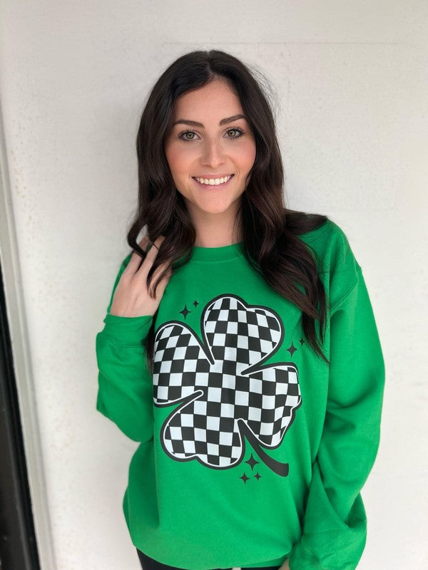 Checkered Clover Sweatshirt