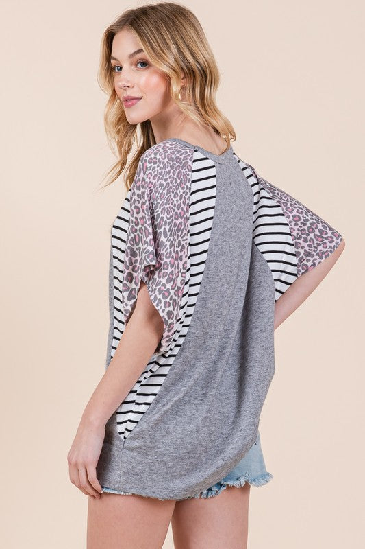 Dolman Sleeve Light Sweater Knit Top