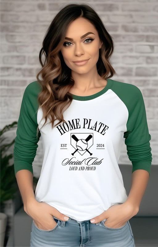 Homeplate Social Club Baseball Sleeve Tee