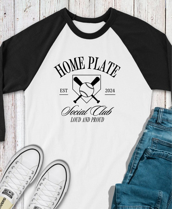 Homeplate Social Club Baseball Sleeve Tee