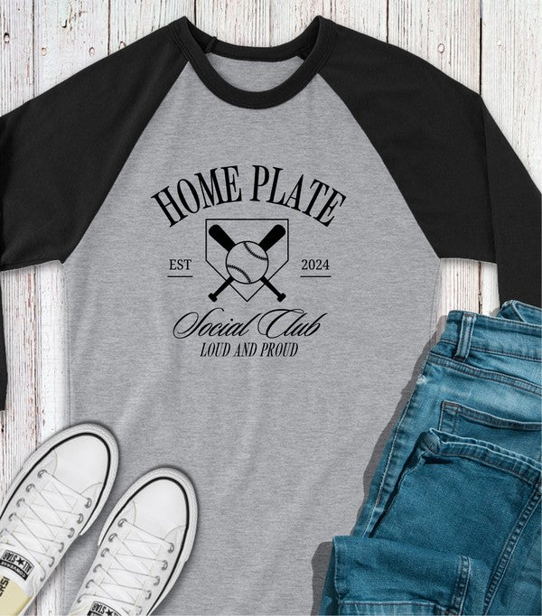 Homeplate Social Club Baseball Sleeve Tee