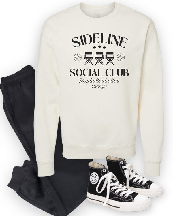 Sideline Social Club Baseball Crewneck Sweatshirt