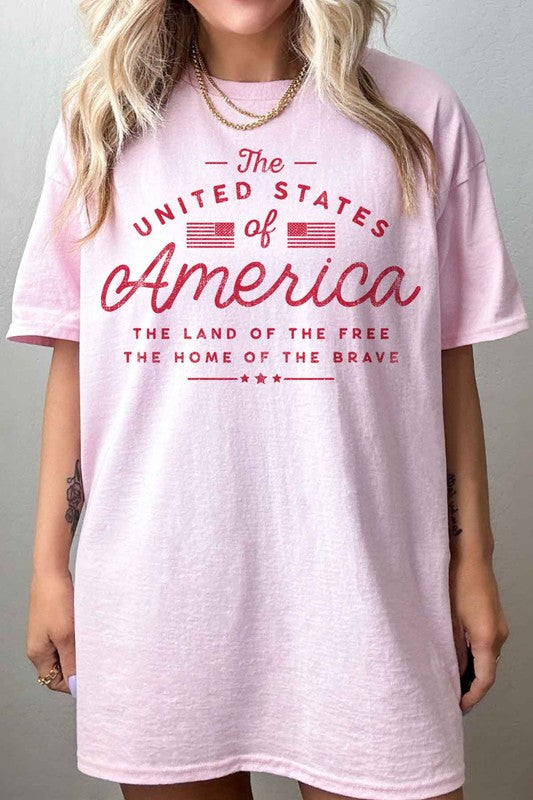 UNITED STATES OF AMERICA OVERSIZED TEE