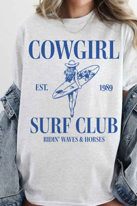 COWGIRL SURF CLUB OVERSIZED GRAPHIC TEE