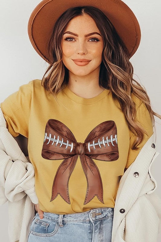 Coquette Football Bow Graphic T Shirts