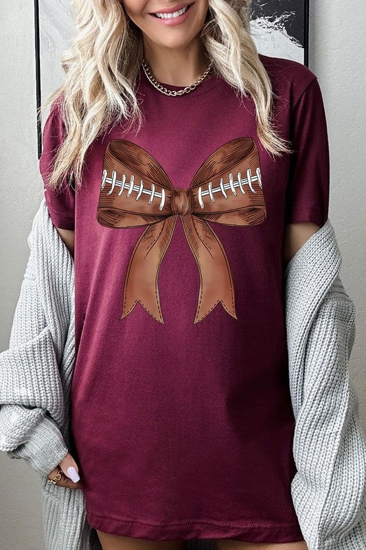 Coquette Football Bow Graphic T Shirts