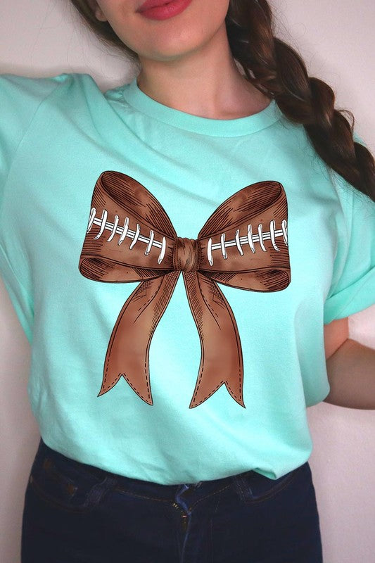 Coquette Football Bow Graphic T Shirts