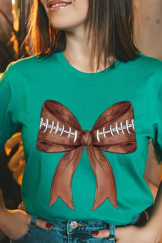 Coquette Football Bow Graphic T Shirts