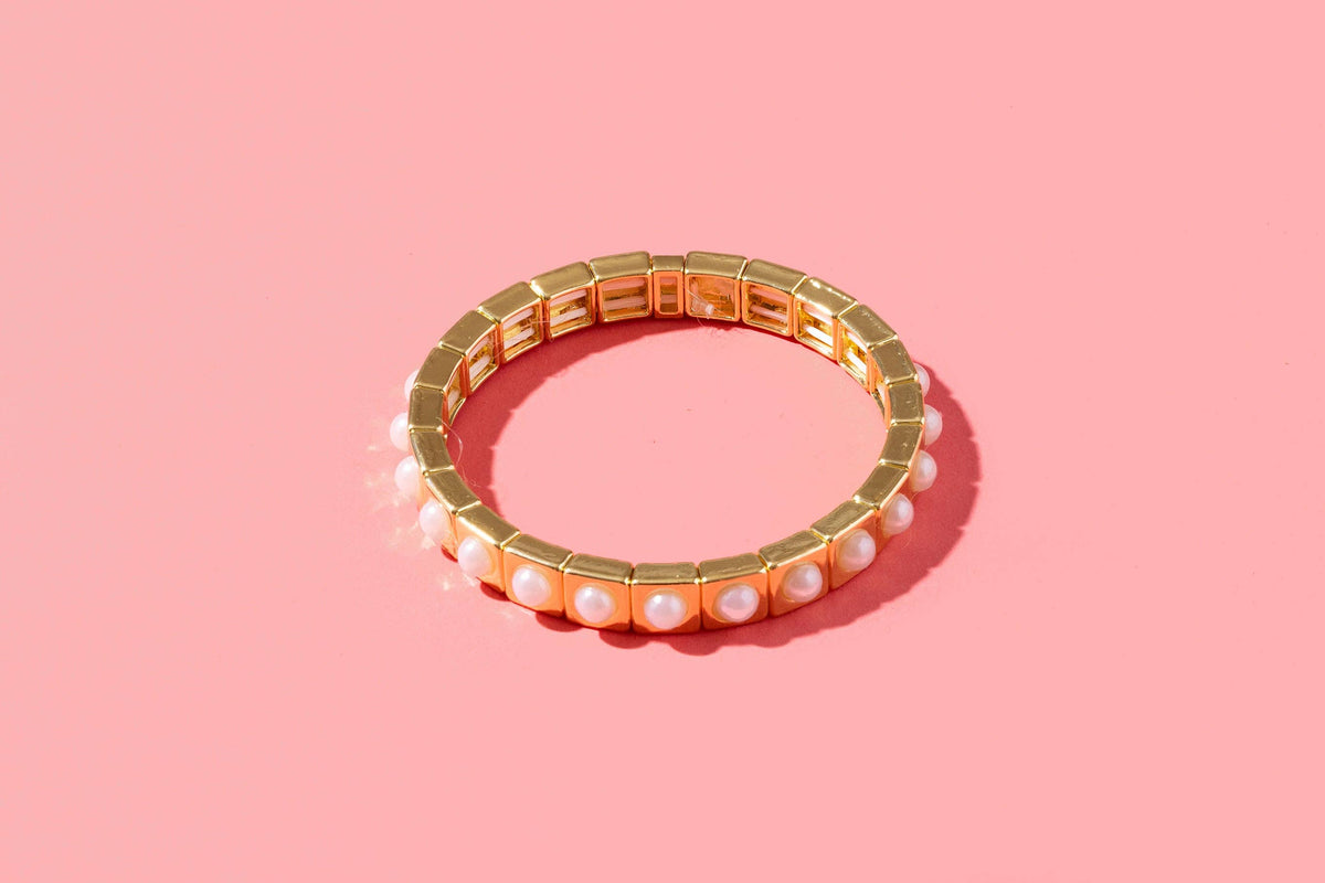 Enamel Stretch Bracelet - Earth Tone Colors - Asst Styles