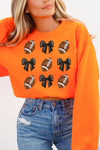 Gameday Football Black Bows Fall Sweatshirt