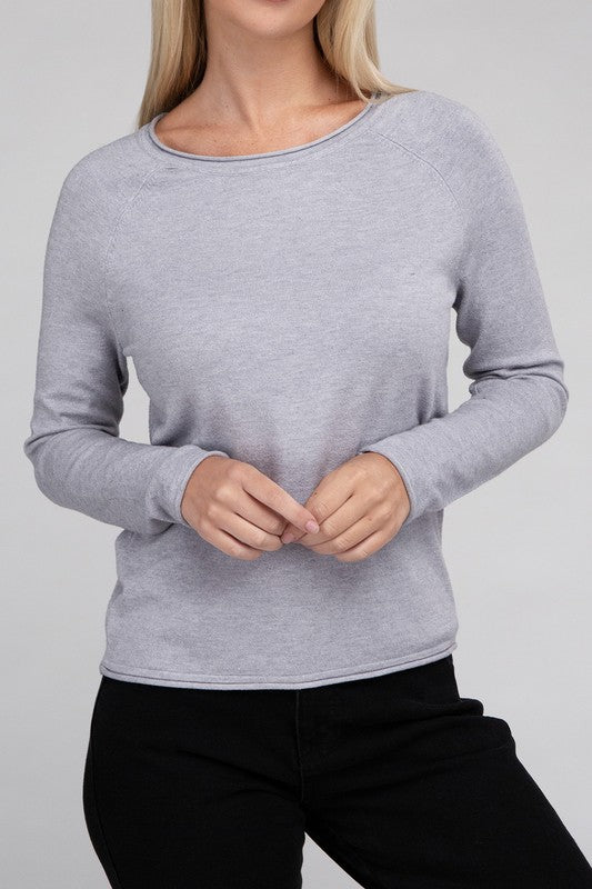 Viscose Round Neck Basic Sweater