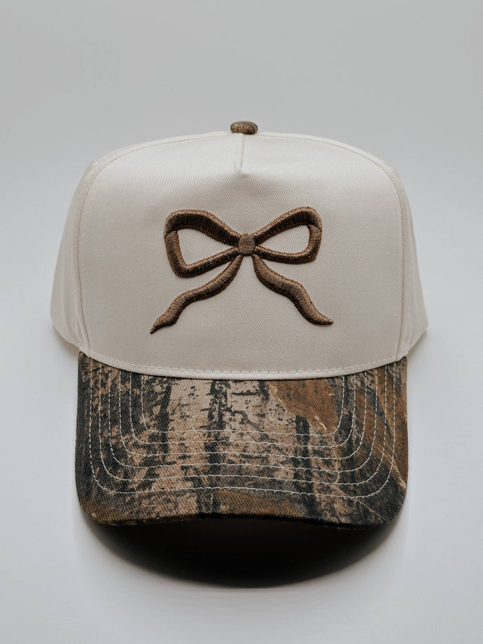 Neutral Camo Bow Hat