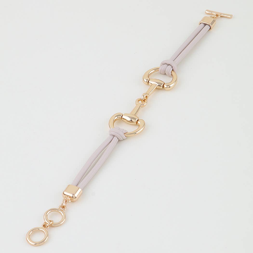 Polished Toggle Double Wrap Rope Bracelet