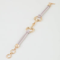 Polished Toggle Double Wrap Rope Bracelet