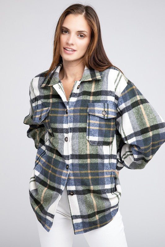 Textured Shirts With Big Checkered Point