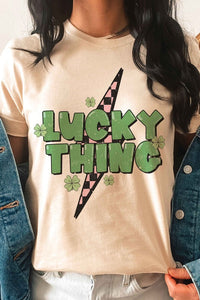 CHECKER LIGHTNING LUCKY THING Graphic T-Shirt