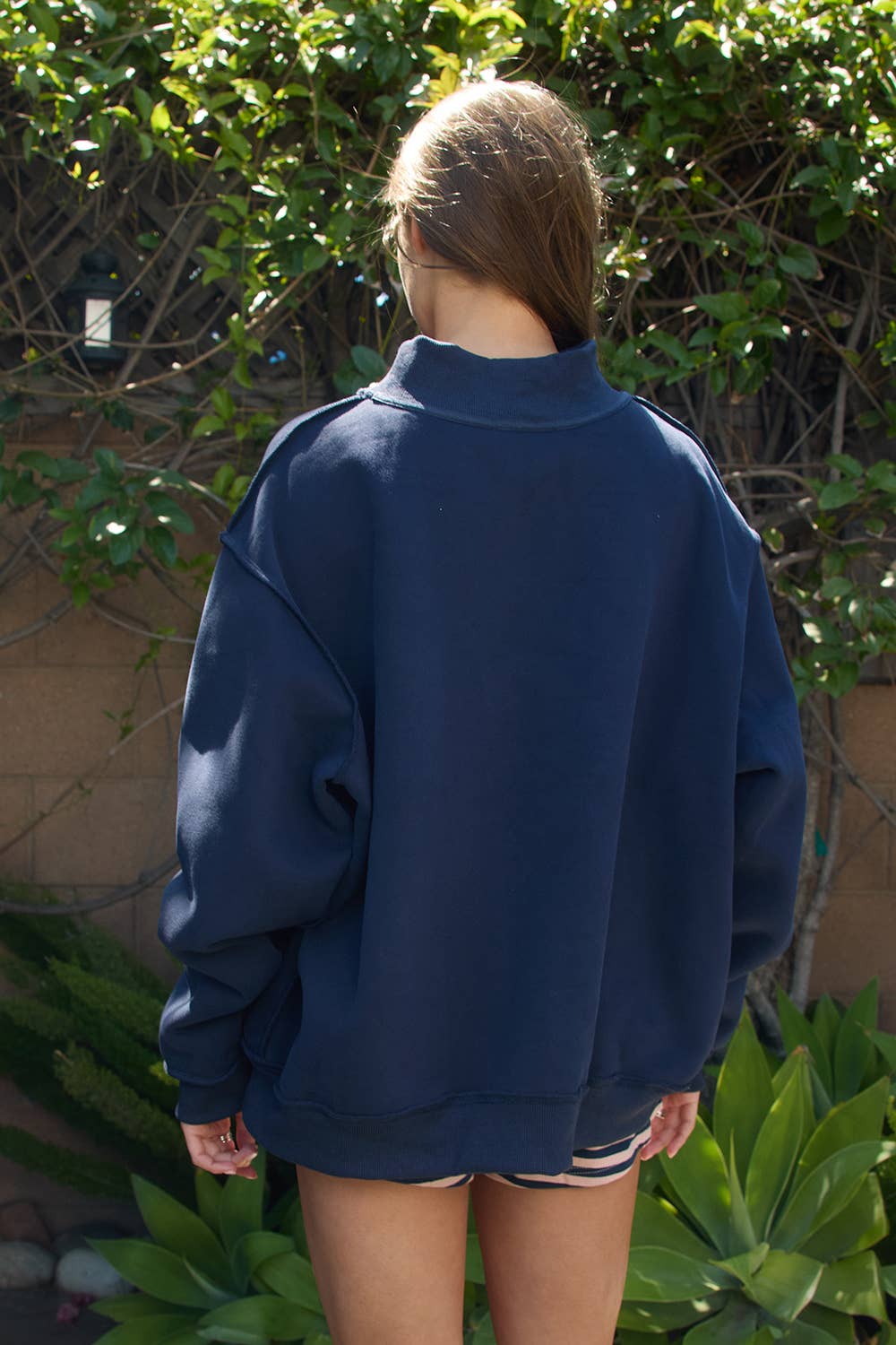 Lucky Duck Reversible Mock-Neck Sweatshirt