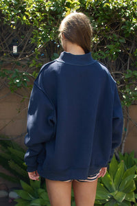 Lucky Duck Reversible Mock-Neck Sweatshirt